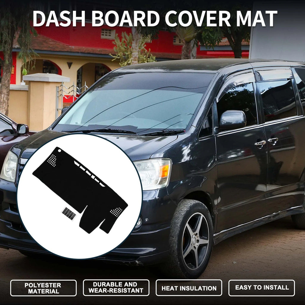 Dashboard Cover Mat for Toyota Voxy Noah (2022–2024) with Sticker Black
