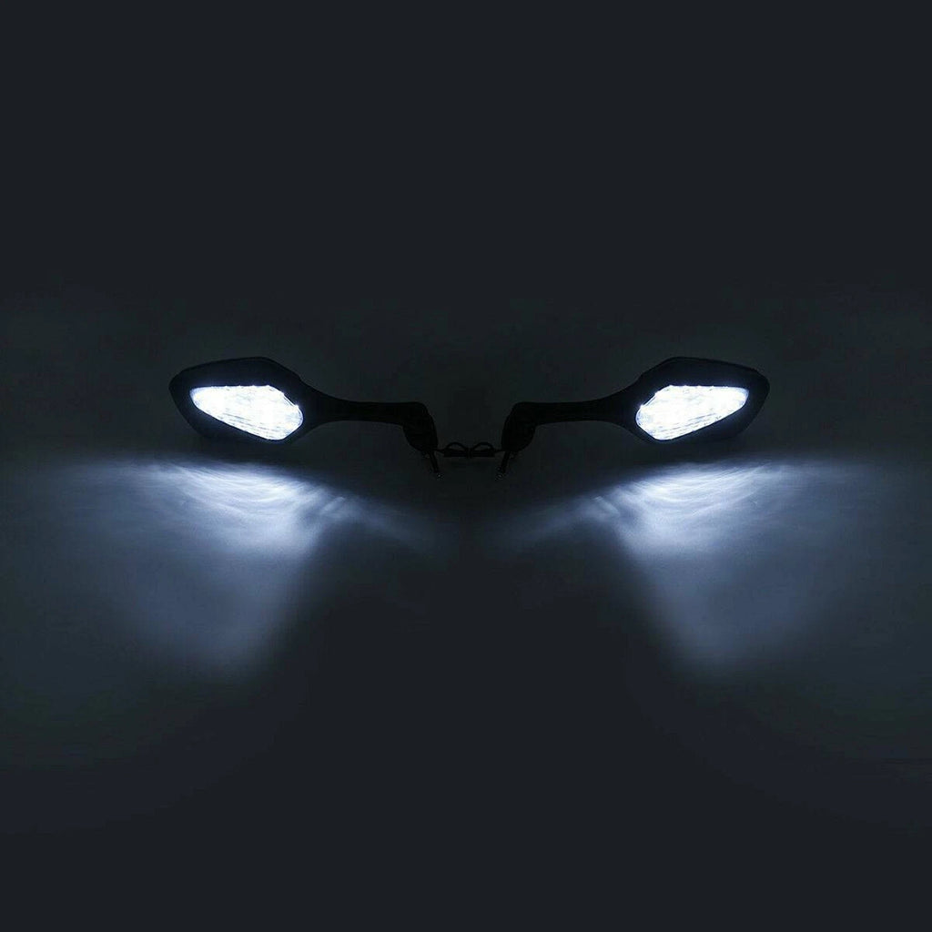 L&R LED Turn Signal Integrated Rearview Mirrors for Honda CBR1000RR (2008–2016)