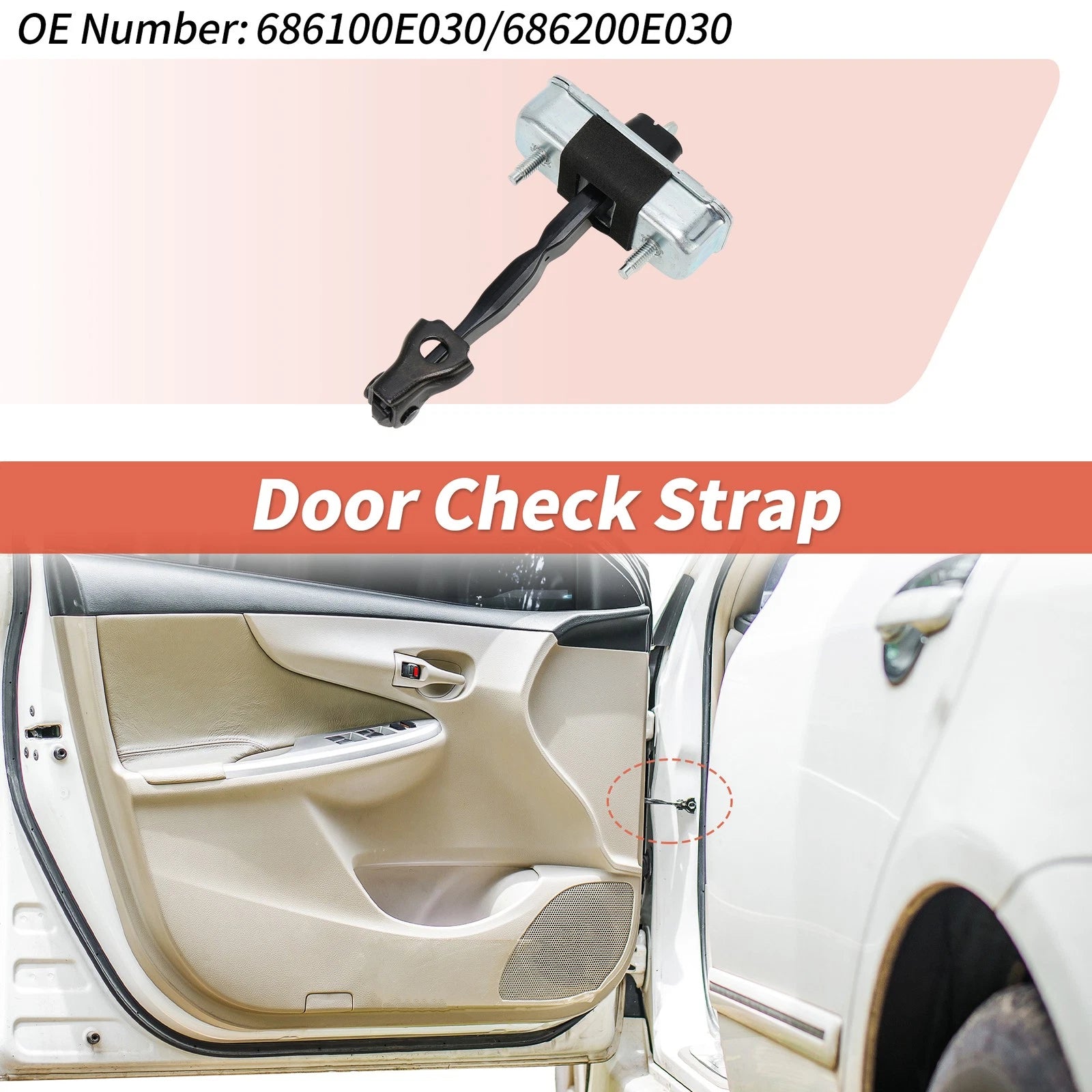 Door Check Strap for Toyota Highlander (2009–2015) No.686100E030/686200E030