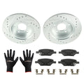 Brake Rotors & Ceramic Pads Kit for Saturn Aura (2007–2009) S-55094 P-1033