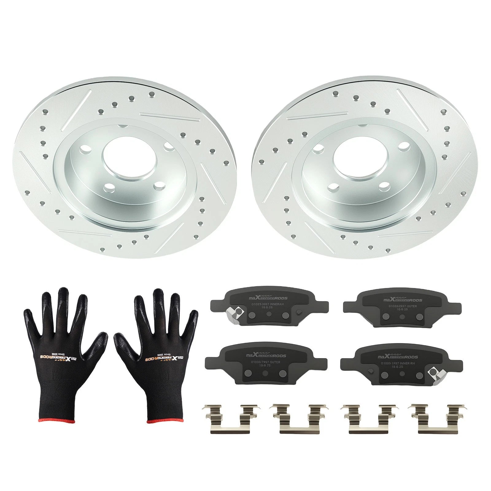 Brake Rotors & Ceramic Pads Kit for Saturn Aura (2007–2009) S-55094 P-1033