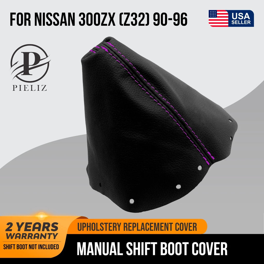 Manual Shift Boot Cover for Nissan 300ZX (1990–1996) Purple Stitch