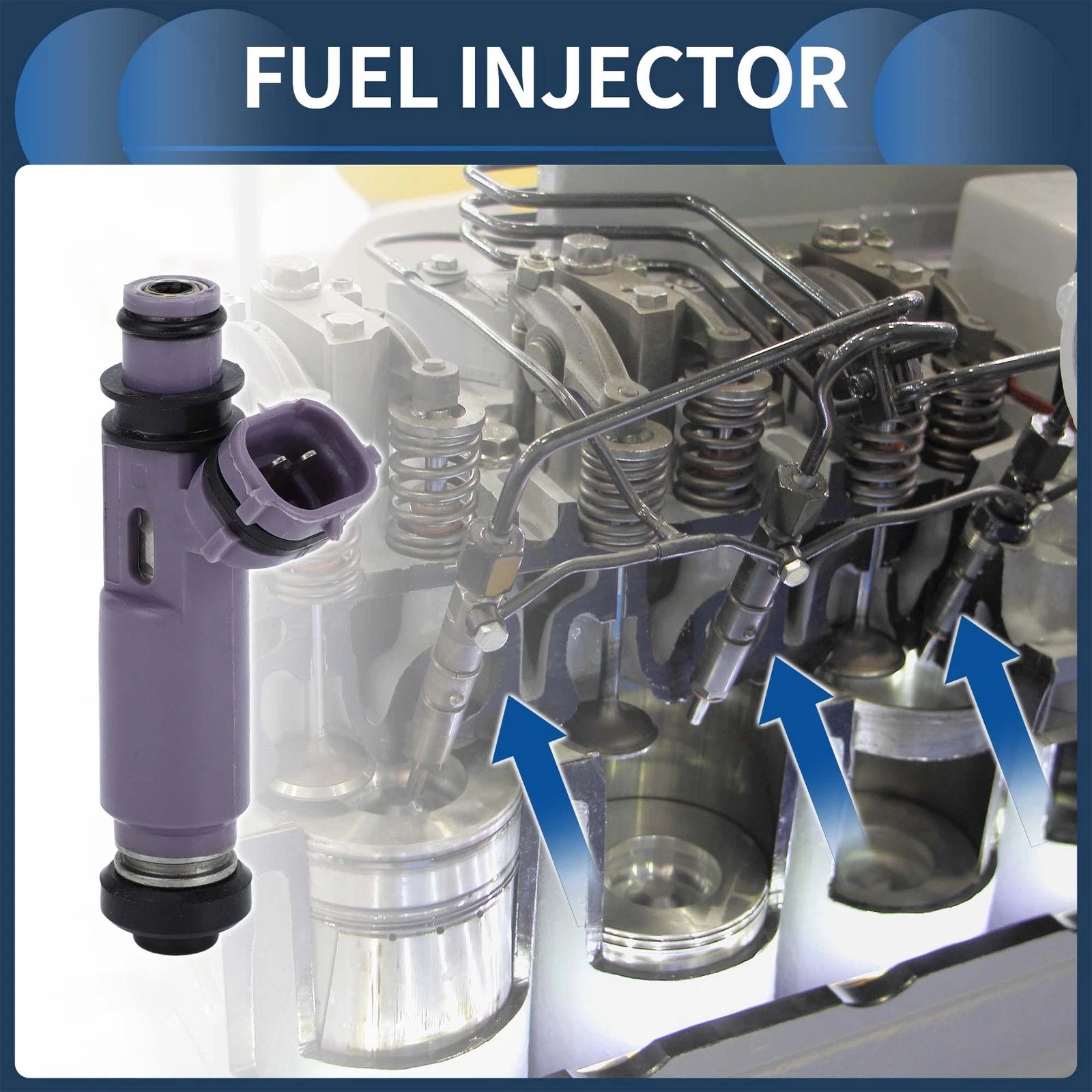 Fuel Injector No.BP6D-13-250A for Mazda Miata (2001–2005) 1.8L Purple