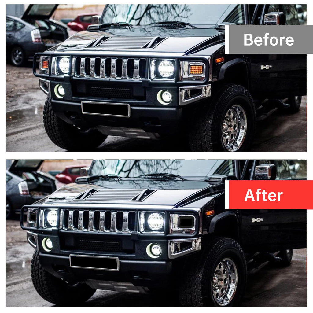 2X Front Smoke Lens Parking Signal Lights for Hummer H2 (2003–2009)