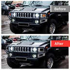 2X Front Smoke Lens Parking Signal Lights for Hummer H2 (2003–2009)