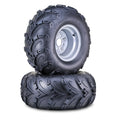 2 Wanda ATV Tire Assembly 24X11-10 on 4x110mm PCD Silver Wheels (10367)