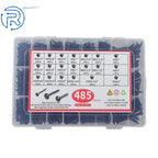 Set of 3 Black Wood Screws for Various Applications