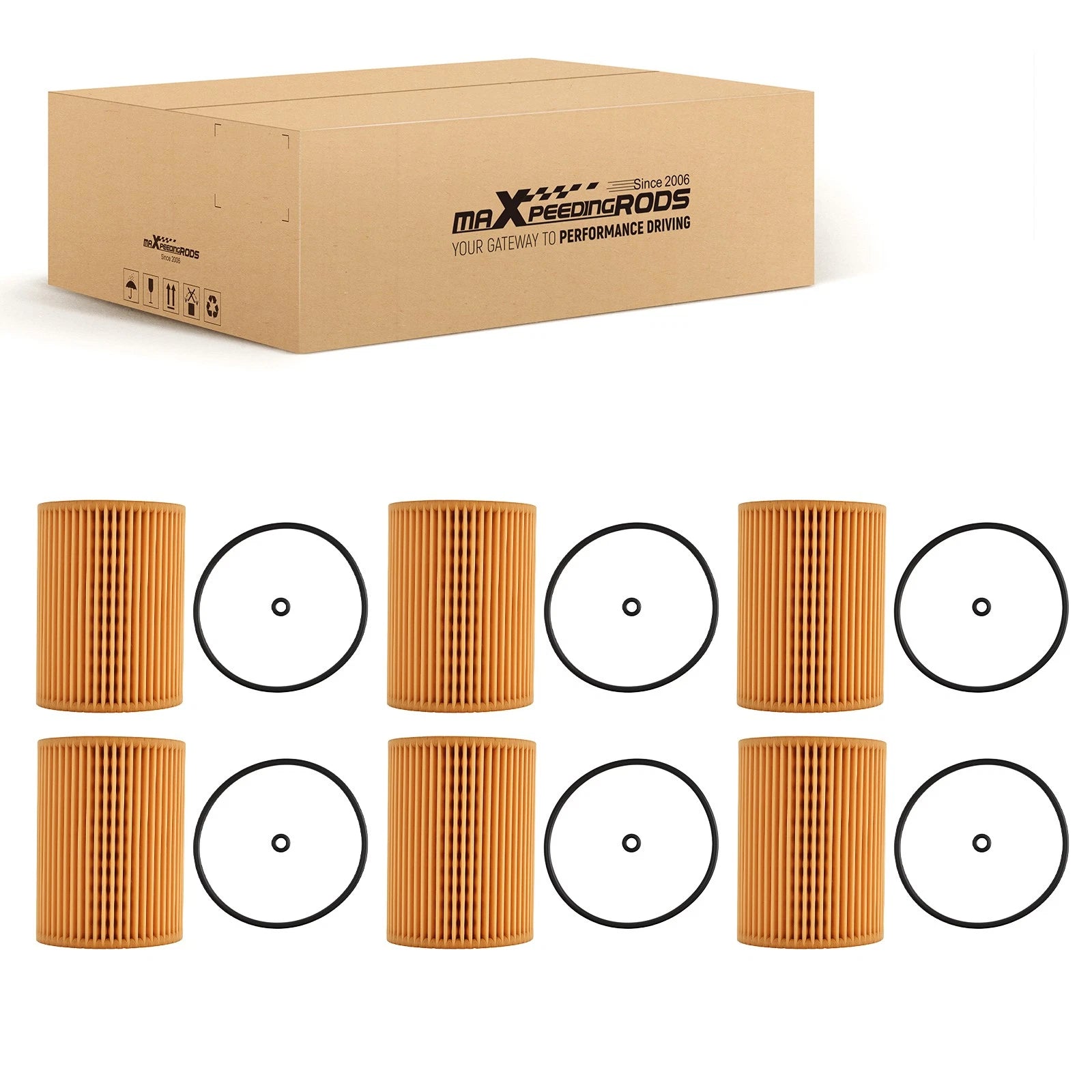 Engine Oil Filter Set of 6 for Mercedes Benz Sprinter GL ML E350 HU821x