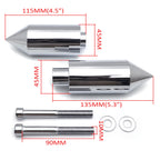Chrome Spike Frame Sliders for Suzuki GSXR1000 (2003–2004)