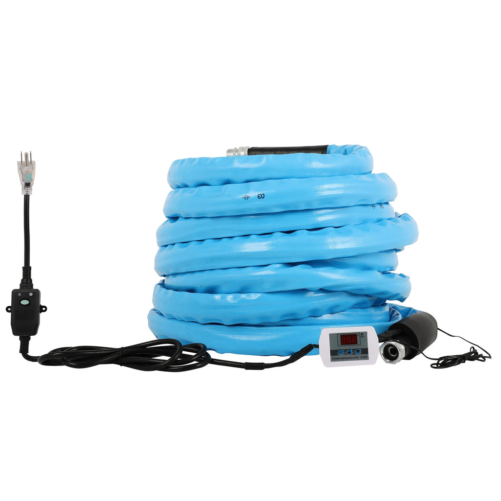50FT Heated Drinking Water Hose for RV (Antifreeze, -45°F, Digital Display)