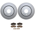 Front Brake Kit 302mm Disc Rotors & TRW Metallic Pads for Chrysler Dodge Ram