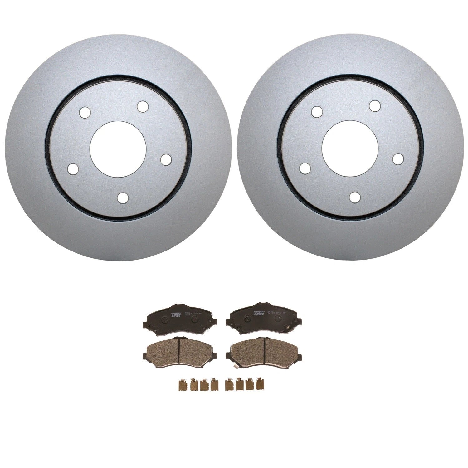 Front Brake Kit 302mm Disc Rotors & TRW Metallic Pads for Chrysler Dodge Ram