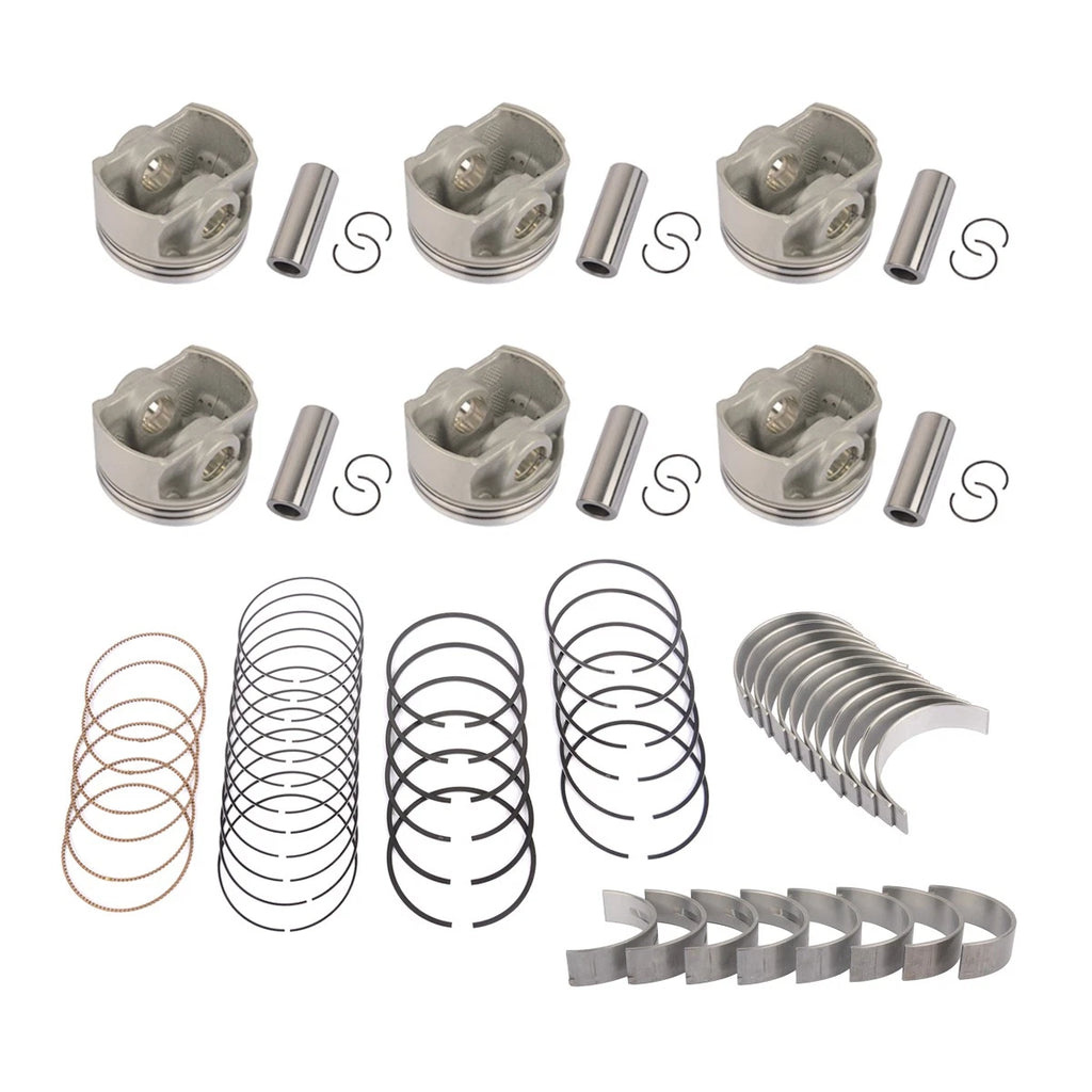Set of 6 Pistons & Bearings for Audi S4 S5 A6 A8 Q5 Q7 VW Touareg (2011–2016)