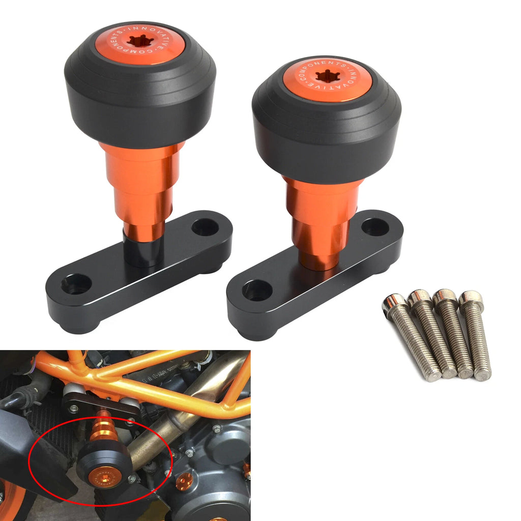 Pair Frame Sliders Crash Pads Protector for KTM 390 Duke (2013–2018)