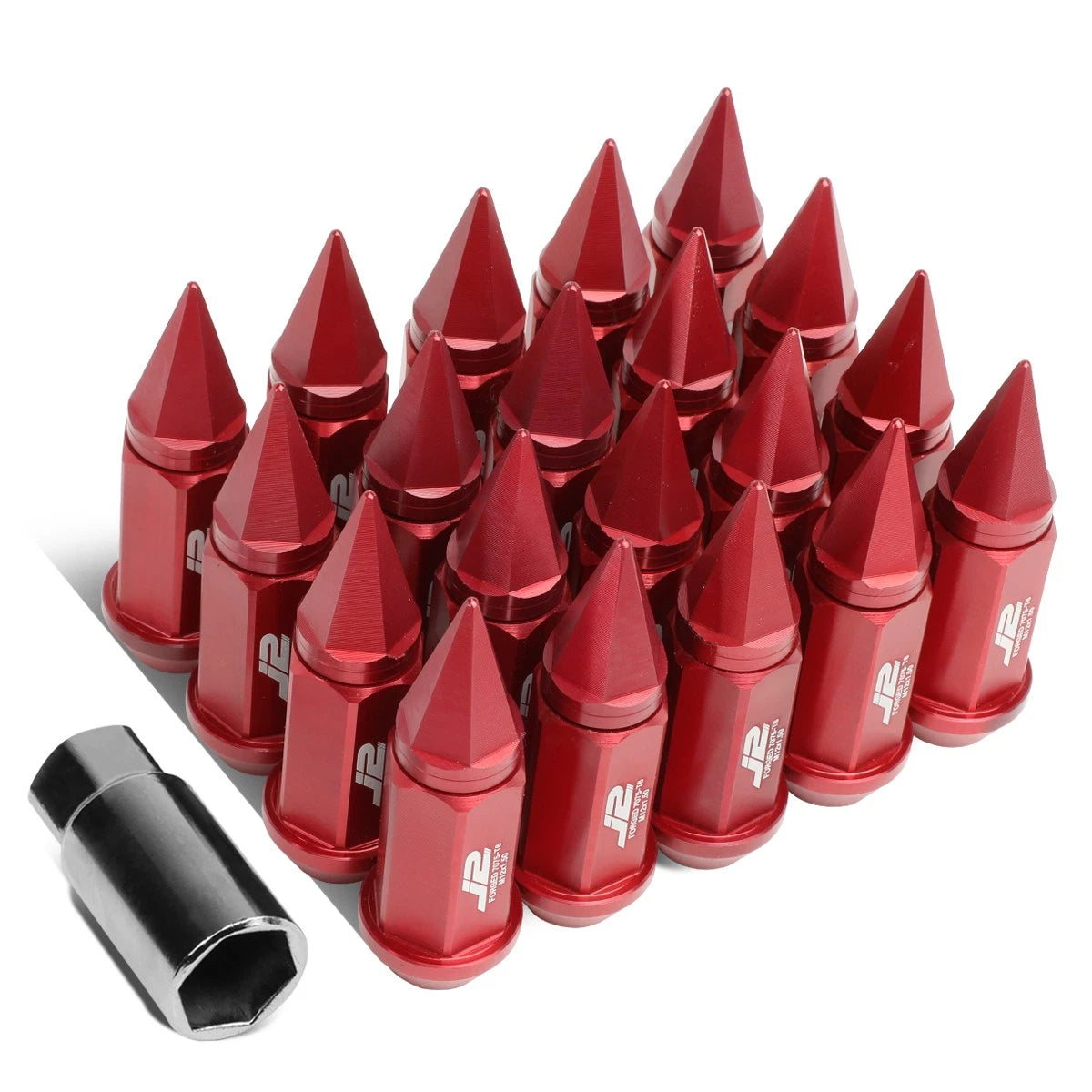 20Pcs J2 7075 Forged Aluminum M12x1.5 Spiky Cap Lug Nuts for