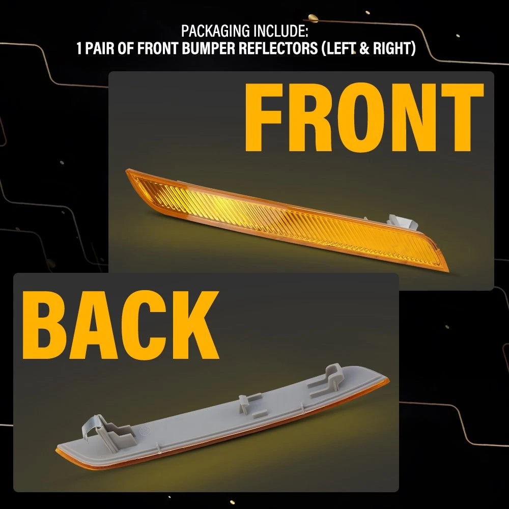 Set of 2 Front Bumper Amber Side Marker Reflectors for BMW X6 E71 E72 (2008-2014)