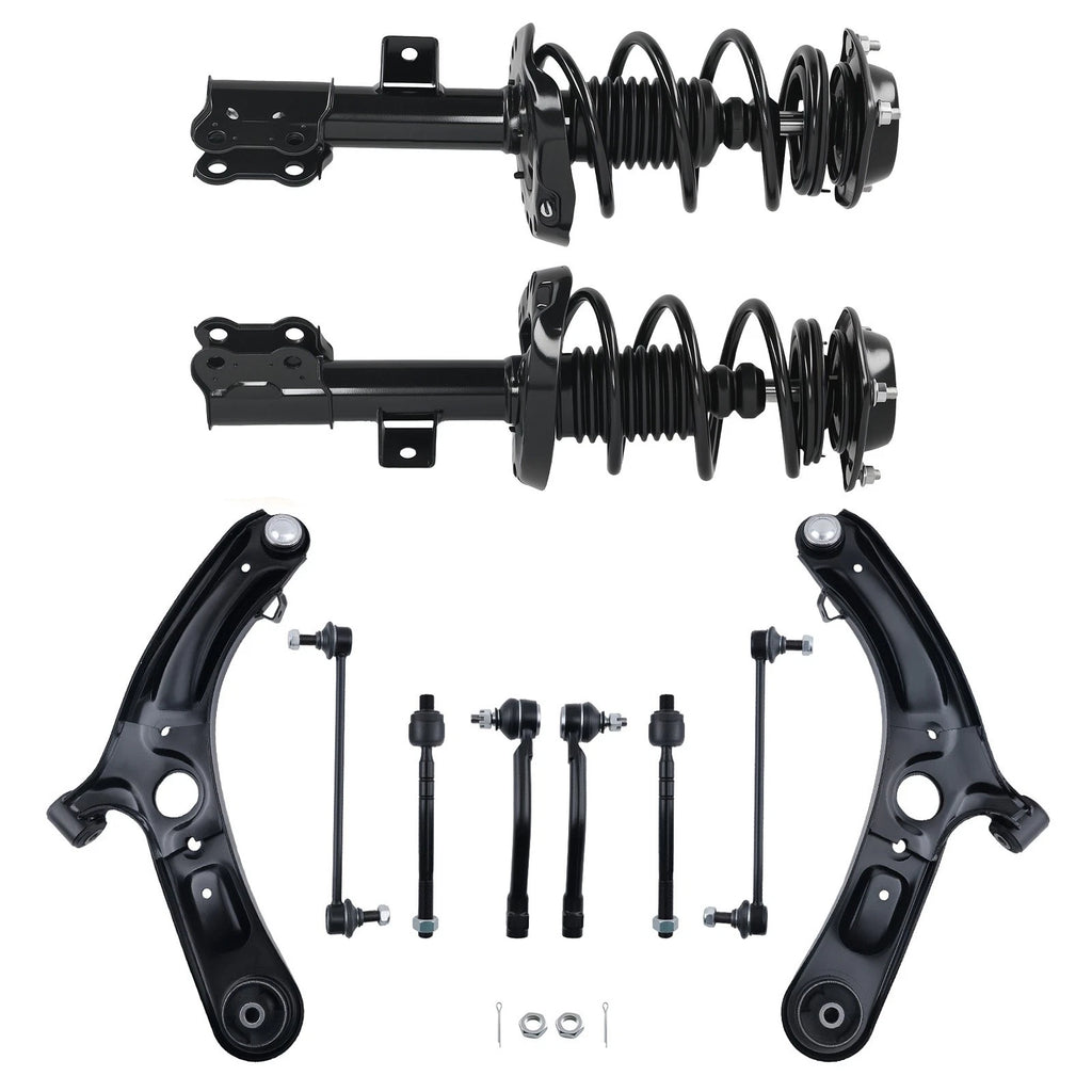 10PCS Suspension Kit Front Struts w/ Control Arms for Hyundai Veloster (2013–2017)