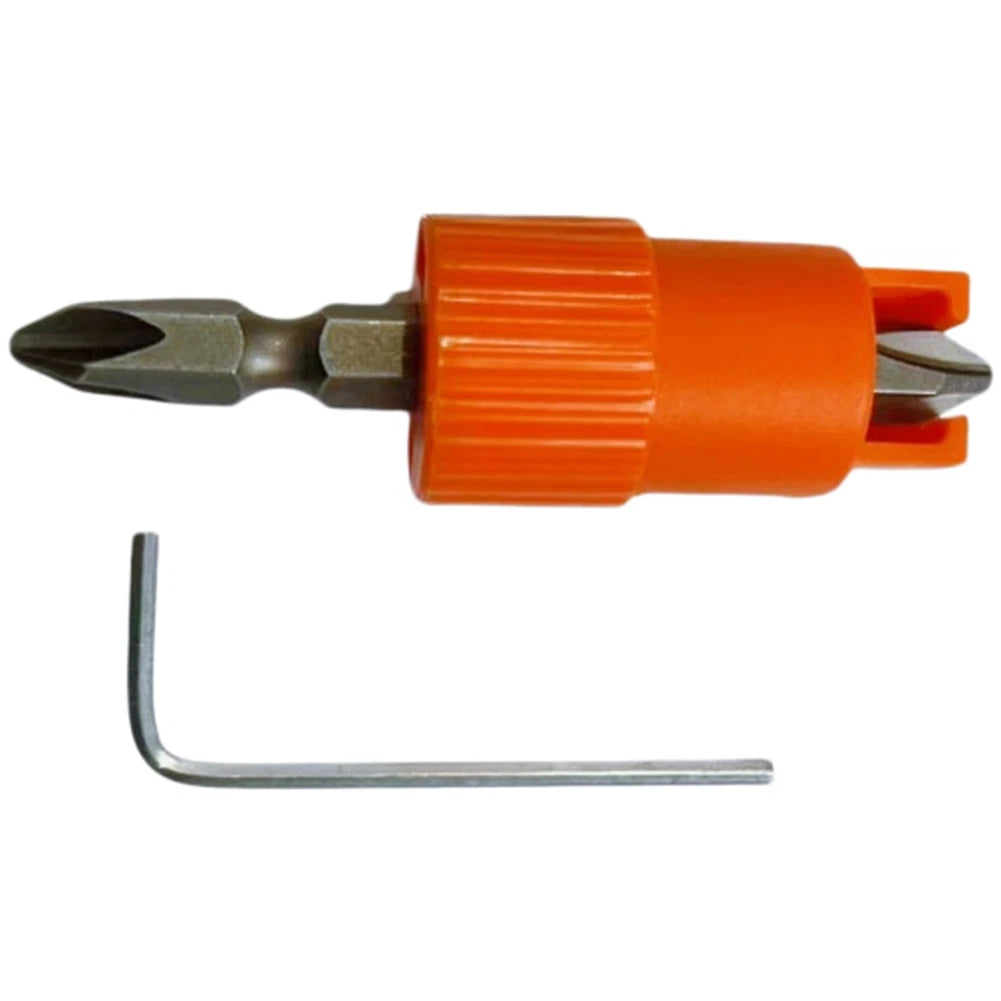 2X 65mm Bit Holder for Drill Bit Retention - Spring Loaded, Orange