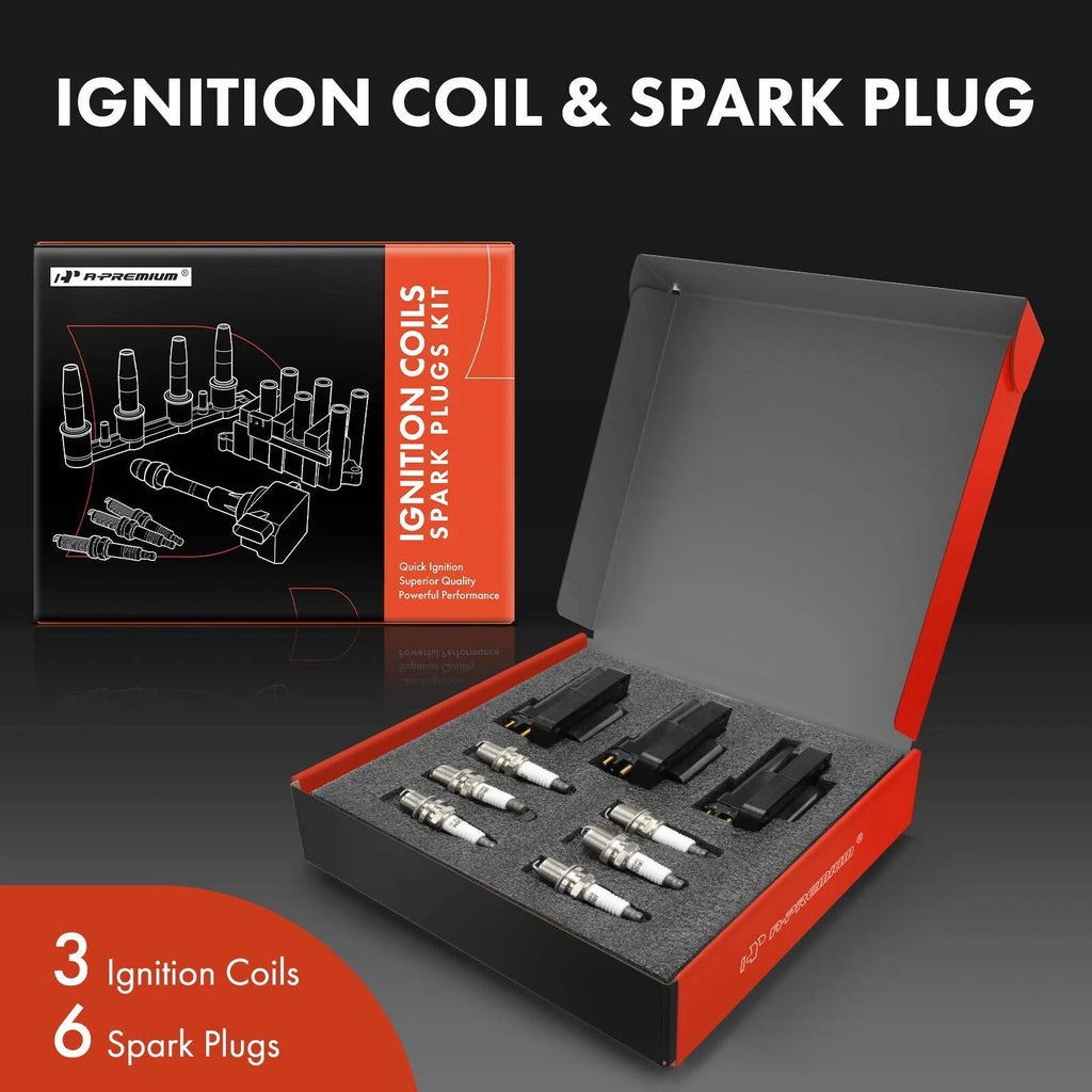 3X Ignition Coil & 6X Iridium Spark Plug for Dodge Stealth (1991-1996)