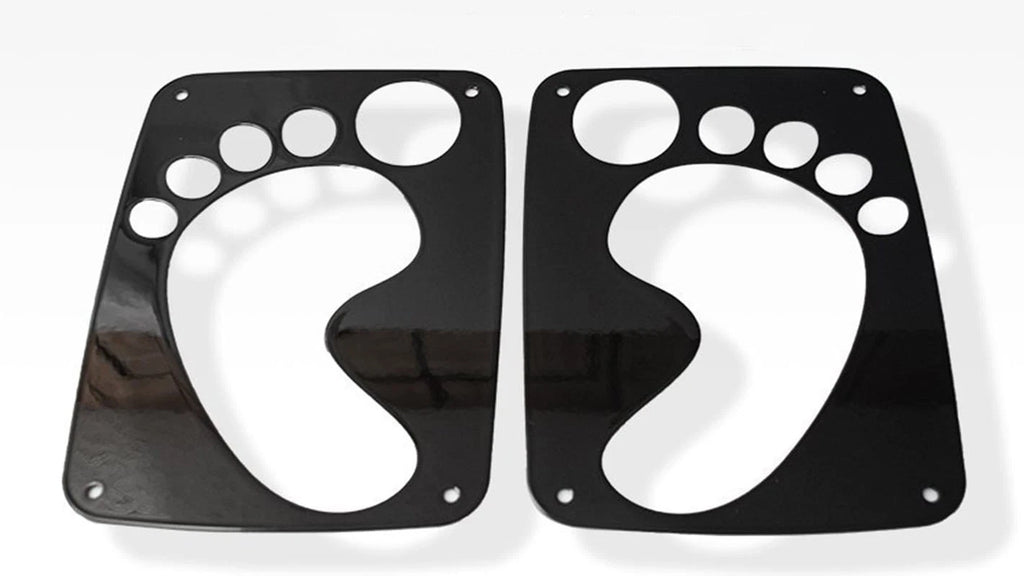 Footprint Tail Light Covers Black Powder Coated Stainless for Jeep Wrangler (2018–2018)