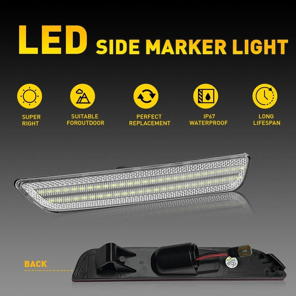 Set of 4 LED Side Marker Lights for Ford Mustang (2010–2014)