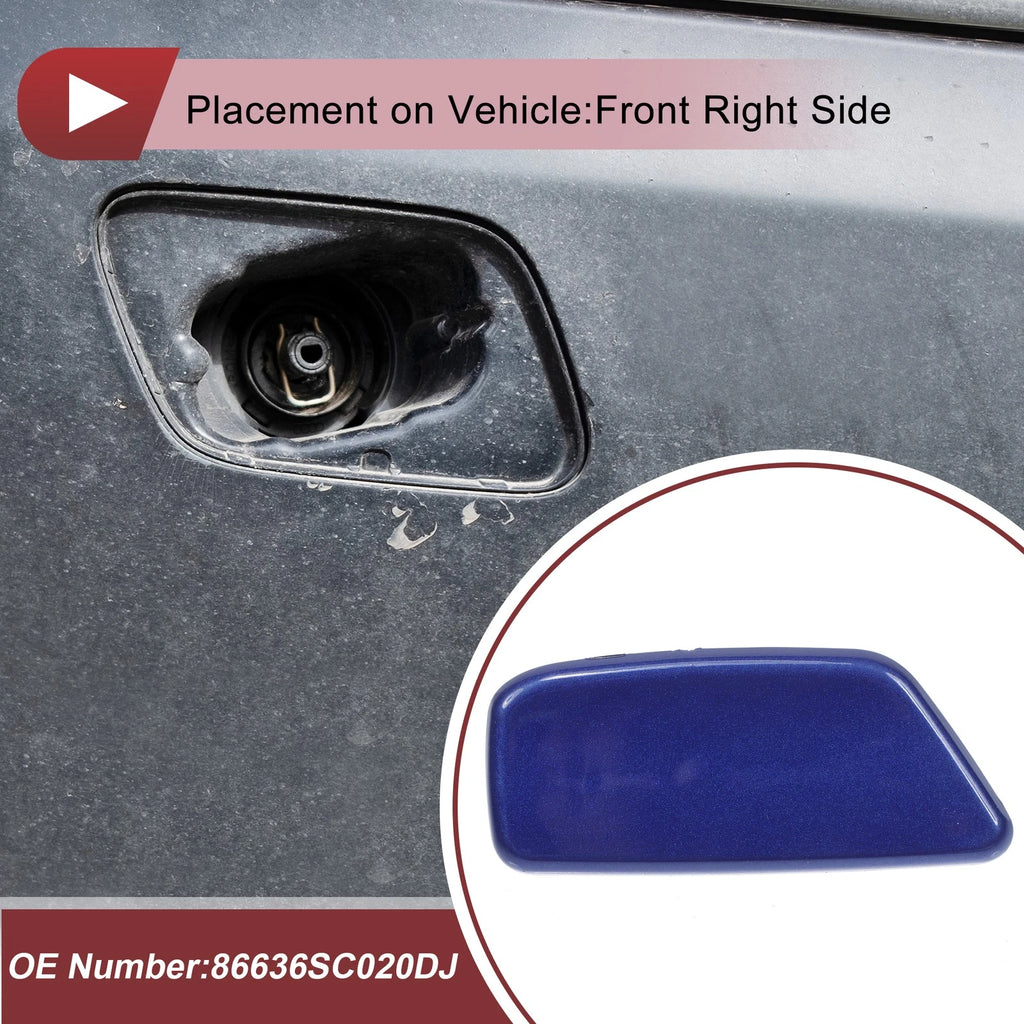 Front Right Washer Nozzle Cover Cap for Subaru Forester (2009–2012) Blue