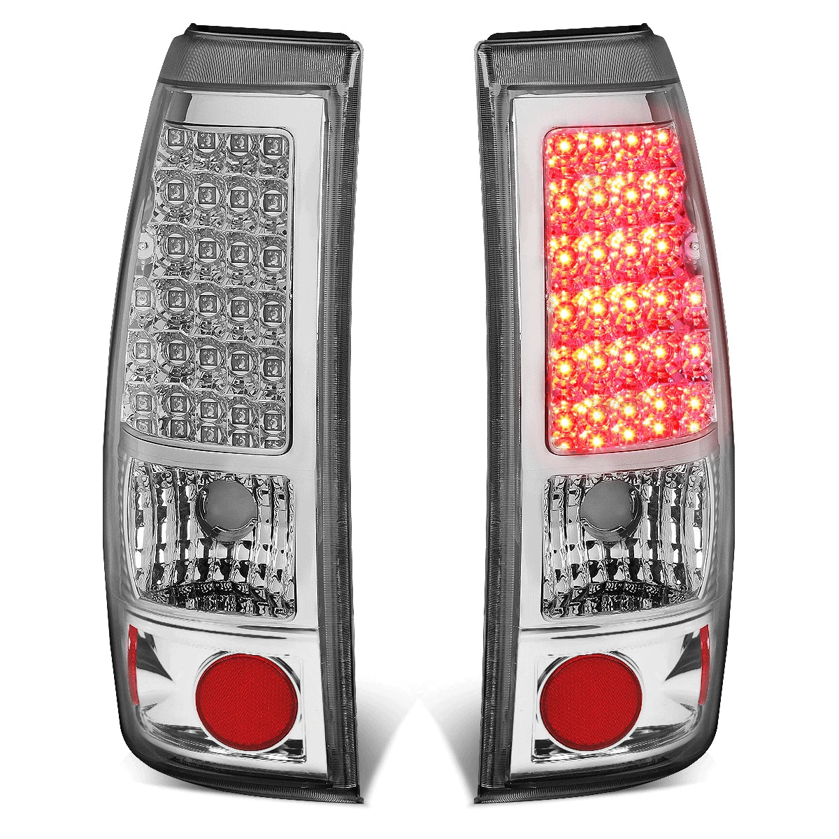 Smoked Headlight + Clear Bumper + Chrome LED Tail Light Kit for Silverado (1999–2002)
