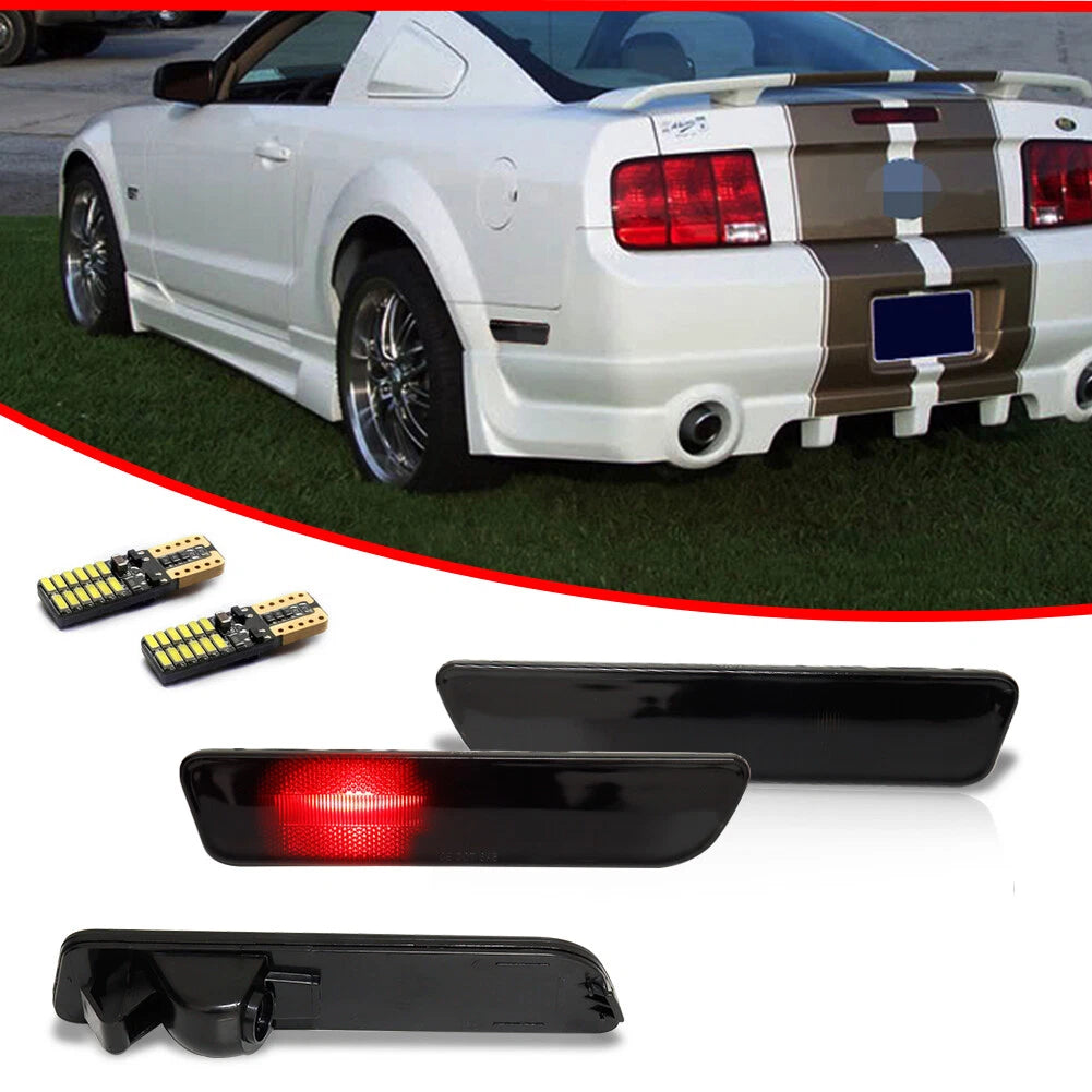 Smoked Rear Bumper Reflectors for Ford Mustang (2005–2009)