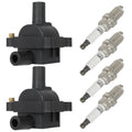 2 Ignition Coils & 4 Spark Plugs for Mercedes-Benz C230 SLK230 (1998–2000)