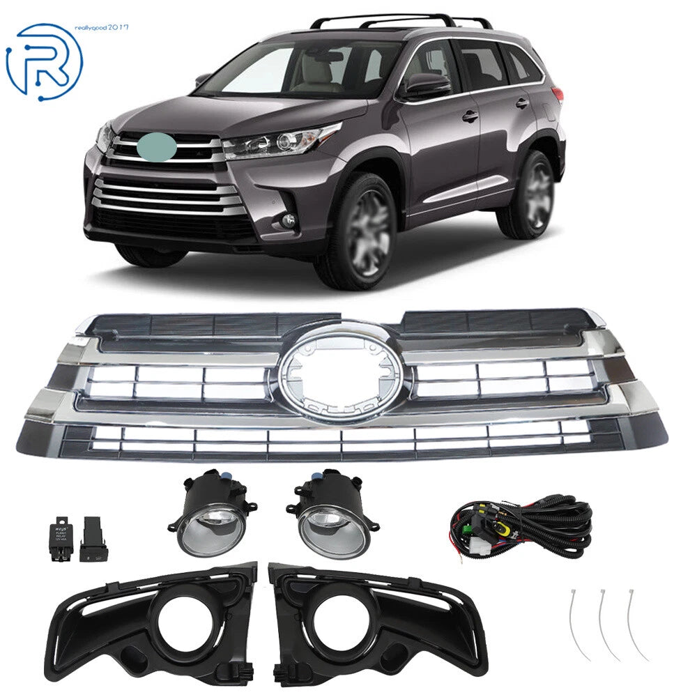 Halogen Fog Lights Pair for Toyota Highlander (2017–2019)