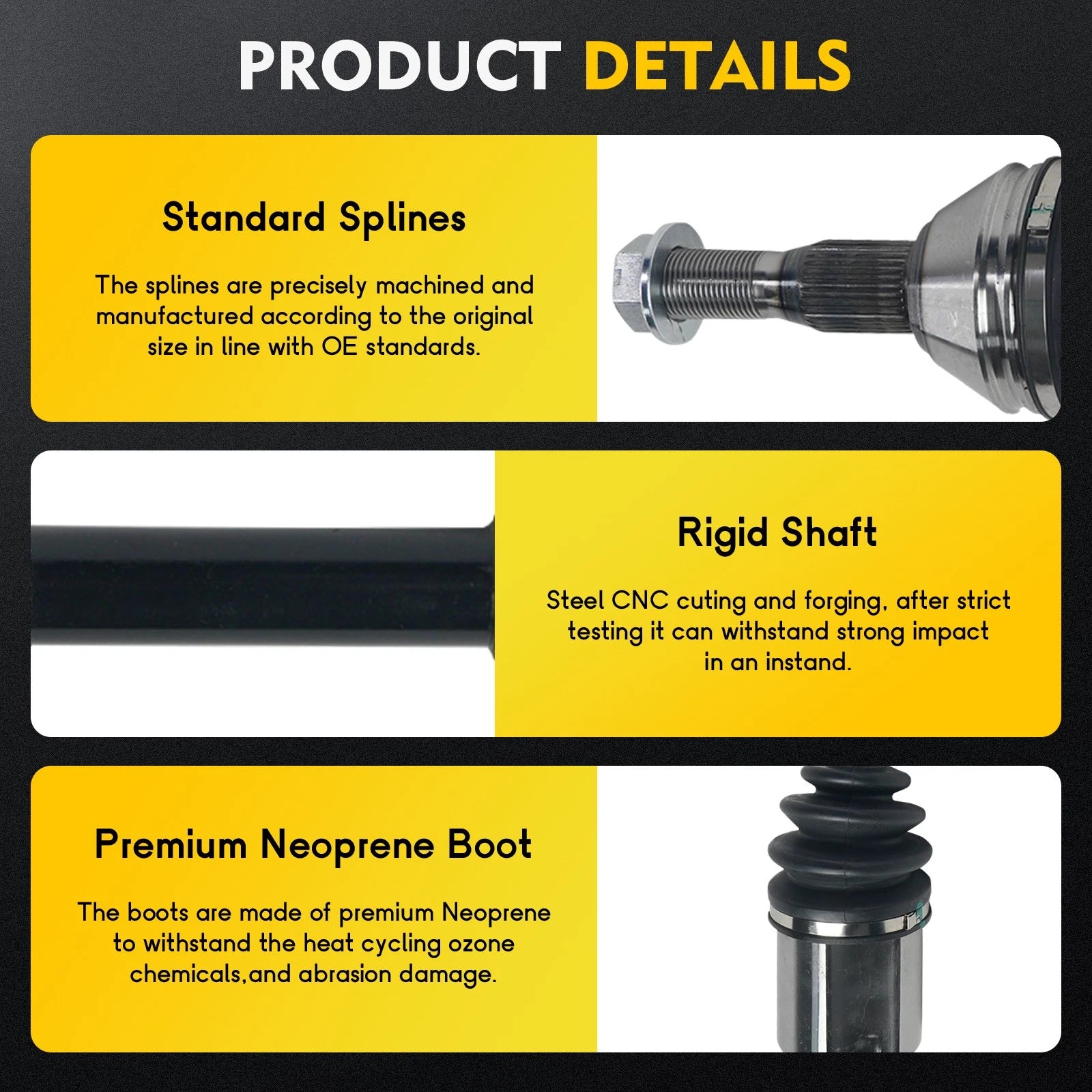 CV Axle Shaft Assembly for Chevrolet Impala (2012–2016) Front Right