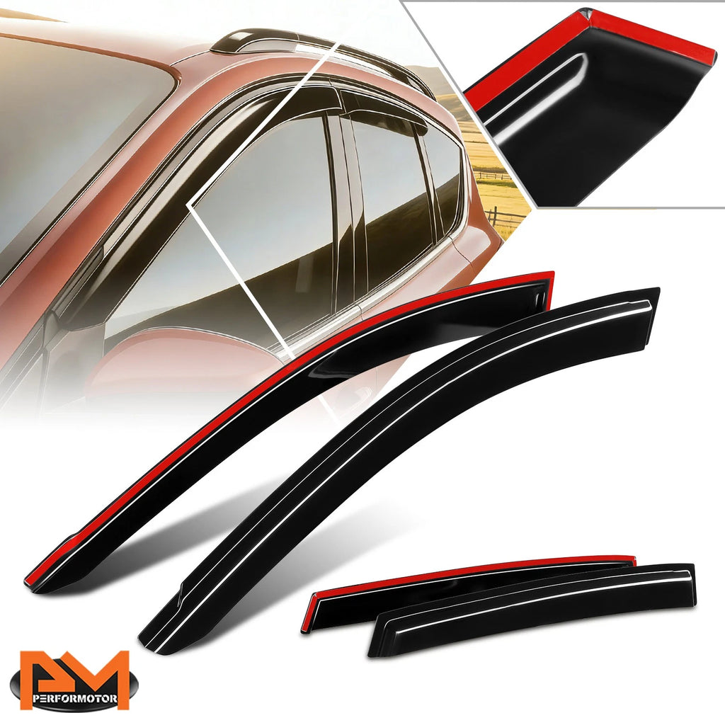 Set of 4 Tap-On Side Window Visors for Toyota RAV4 (2013–2018)