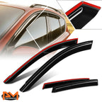 Set of 4 Tap-On Side Window Visors for Toyota RAV4 (2013–2018)
