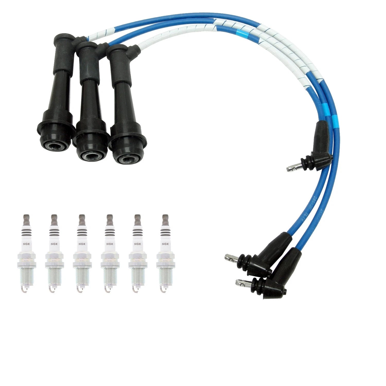 NGK 5mm Wire Set & Ruthenium Spark Plug Kit for GS300 SC300 Supra (1993–2002)