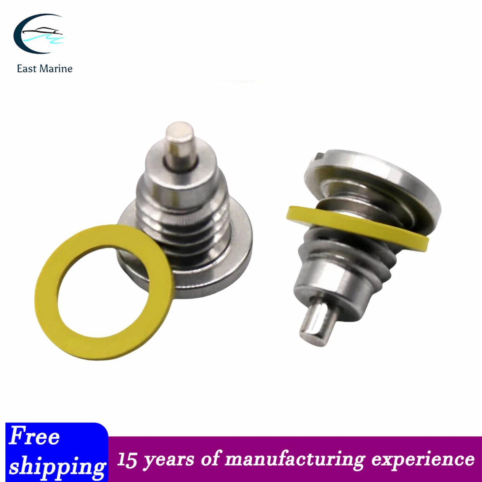 2X Lower Unit Drain Plug for Mercury Outboard (14834A1, 22-67892A1, 18-2375)