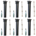 Set of 6 NGK Laser Platinum Spark Plugs & Denso Coil Boots for Escape Tribute (2001–2008)