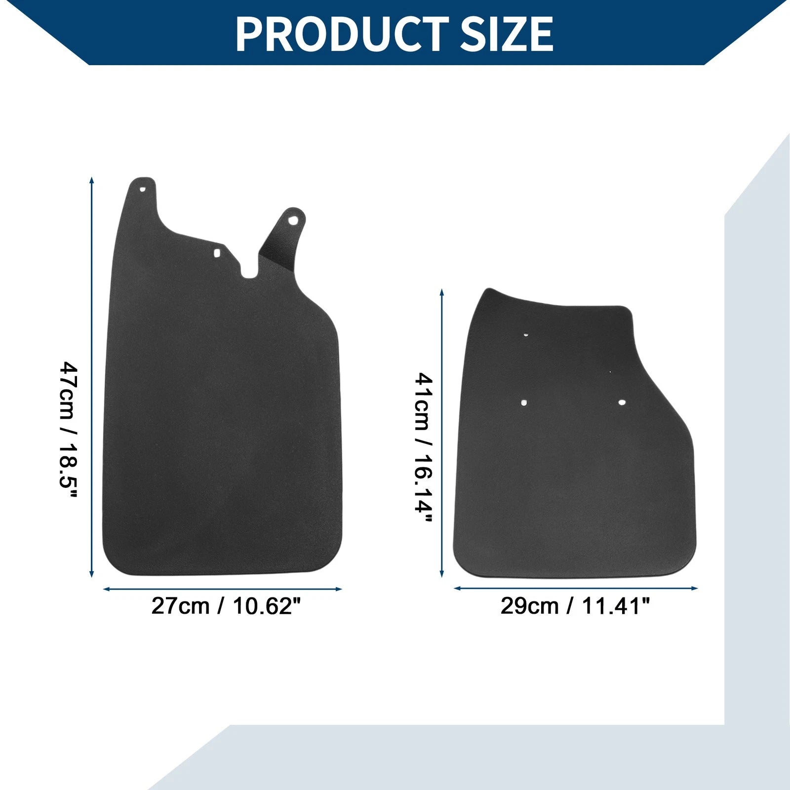 Set of 2 Mud Flaps Splash Guards for Toyota Hilux Vigo (1988–1994)