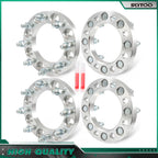 Set of 4 Wheel Spacers 8X6.5" 1" M14x1.5 for Chevrolet Silverado 2500 3500