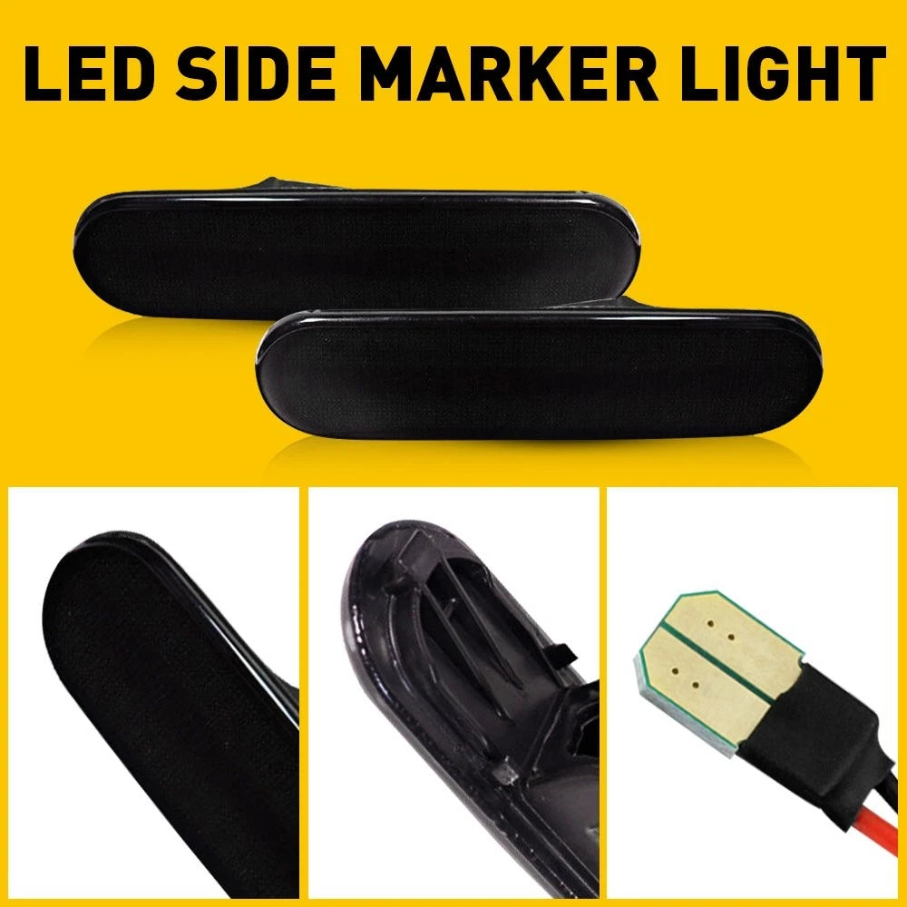 Set of 4 Smoke Front & Rear Bumper Side Marker Lights for Honda Civic Si EP3 (2002–2005)
