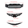 Set of 2 Front Upper Lower Grille Strip Trim for Toyota Camry LE (2021–2022) Gloss Black