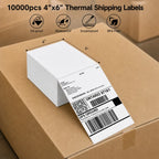 4" x 6" Direct Thermal Shipping Labels (10000 pcs) - Strong Adhesive