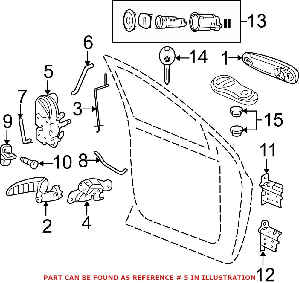 Door Latch Assembly for Dodge (55372852AB)