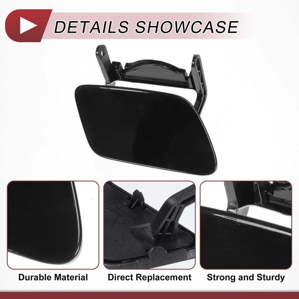 Washer Nozzle Cover Cap for Audi Q5 (2013–2017) 1 Pcs Black