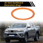 Set of 4 Orange AC Vent Dashboard Decoration Rings for Toyota Tacoma (2016–2021)