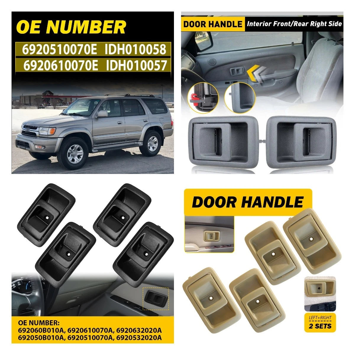 Door Handle Set for Toyota 4Runner Tacoma (1996â2004)