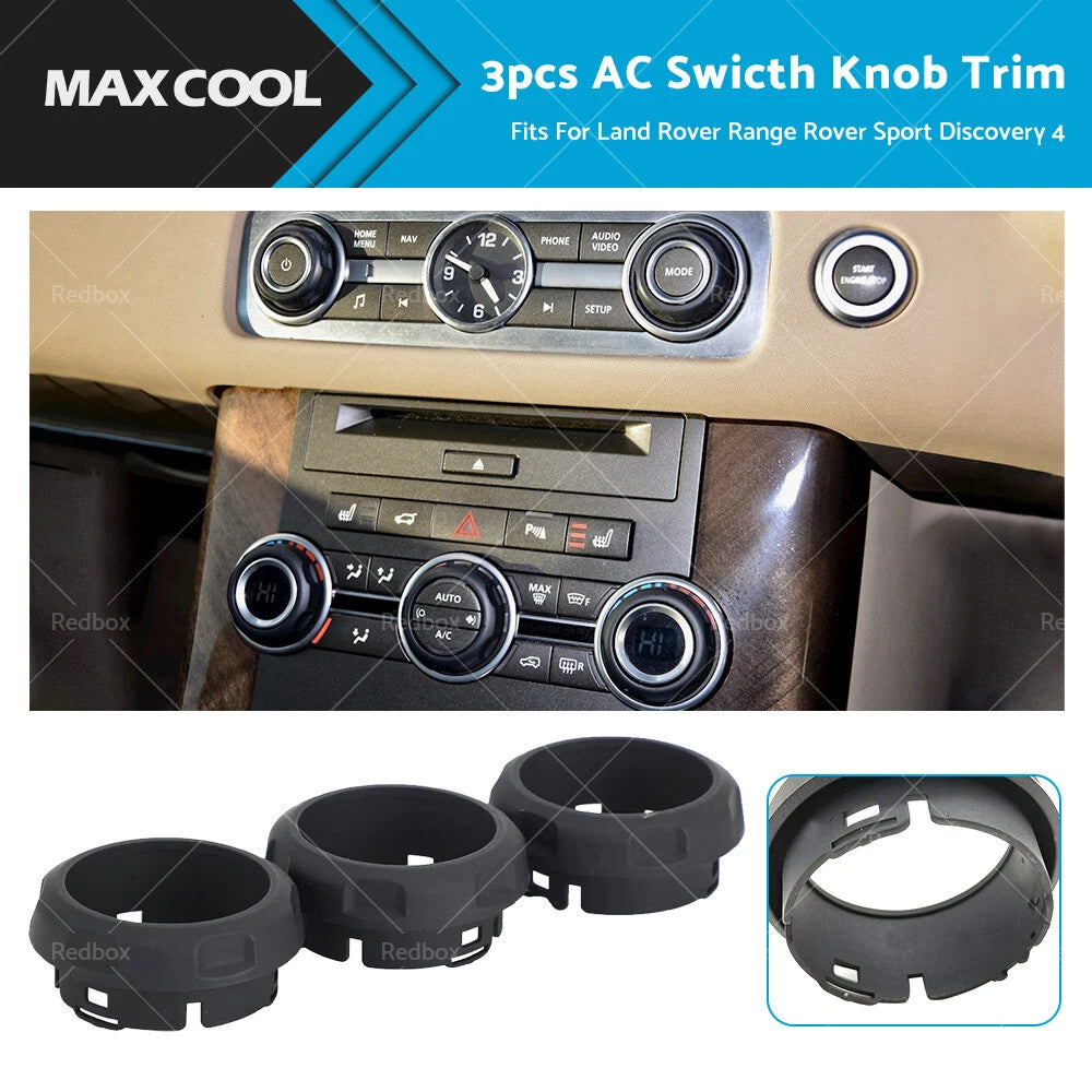 3X AC Switch Knob Trim for Land Rover Discovery 4, Range Rover Sport