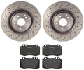 Brembo Front Brake Kit Disc Rotors Low-Met Pads for Mercedes R171 W203 A209 C209 (2002–2012)