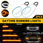 2X DRL LED Headlight Strip Light for Universal Vehicles (24")