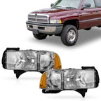 2X Headlight Pair for Dodge Ram 1500 2500 3500 (1999–2002)