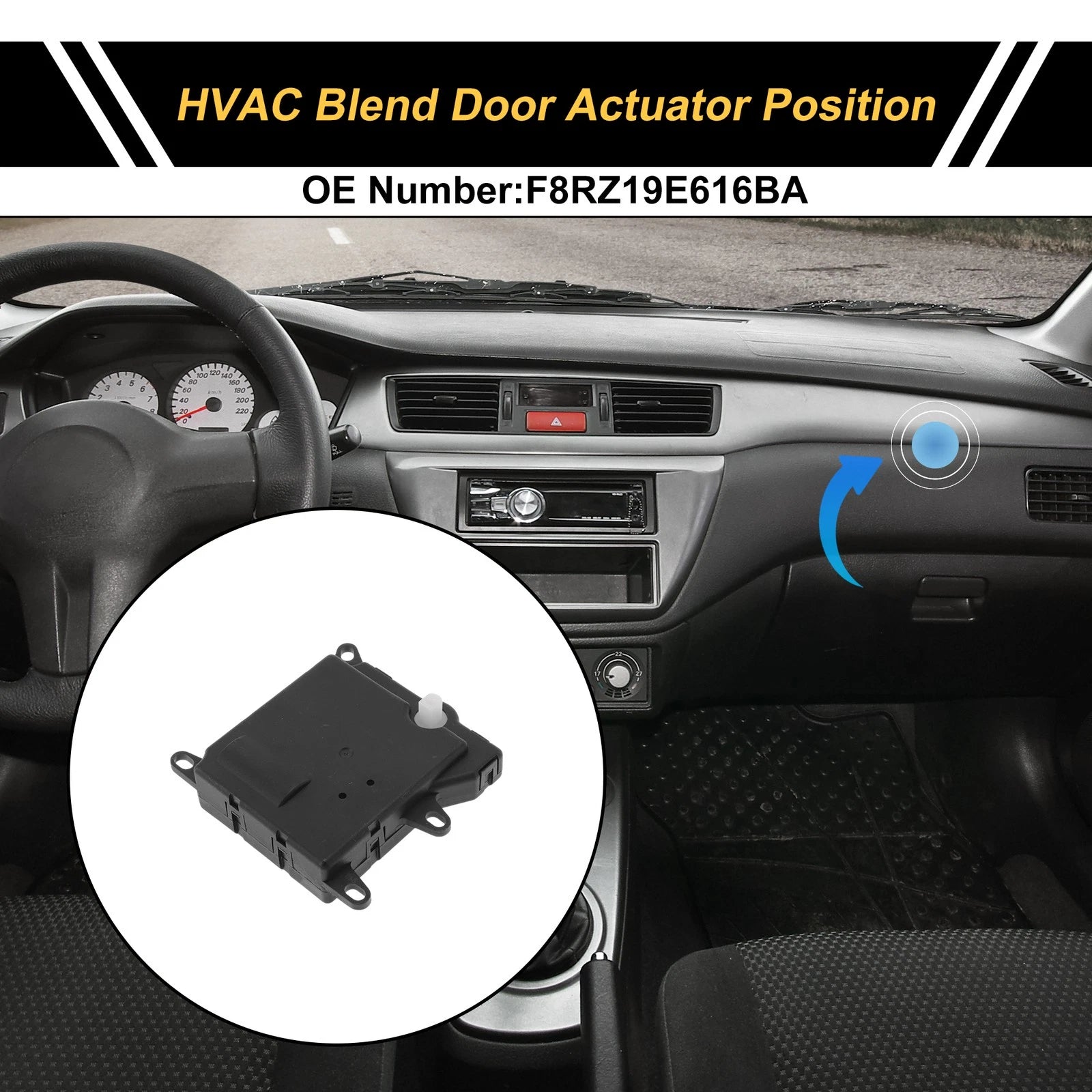 HVAC Heater Blend Door Actuator for Ford Contour (1997–2000) No.F8RZ19E616BA